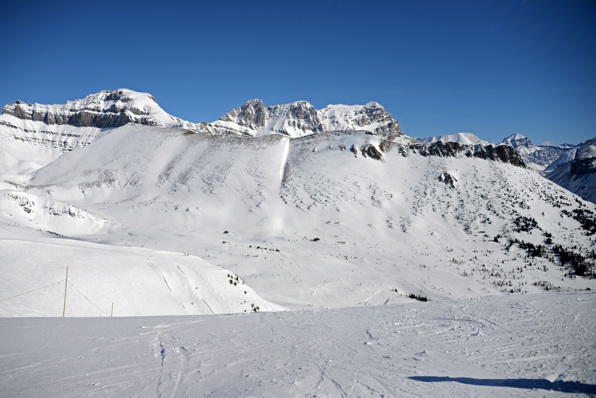 32 Lake Louise Back Bowl With Mount Richardson, Pika Peak, Ptarmigan Peak, Fossil Mountain, Mount Douglas From The Top Of The World Chairlift At Lake Louise Ski Area